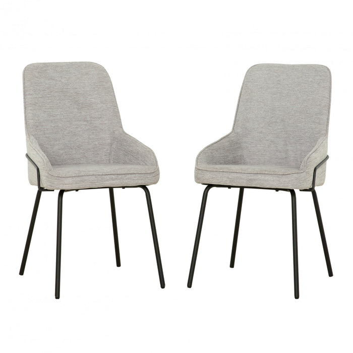 Chaise d'appoint de salle a manger Thora rembourree taupe (ens. de 2)