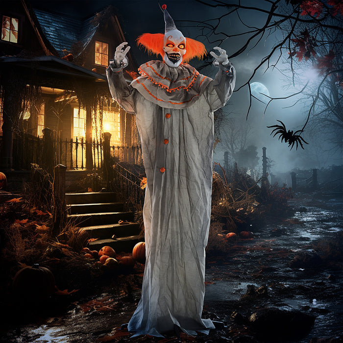 Homcom Clown D'halloween Animatronique Avec Des Yeux Lumineux