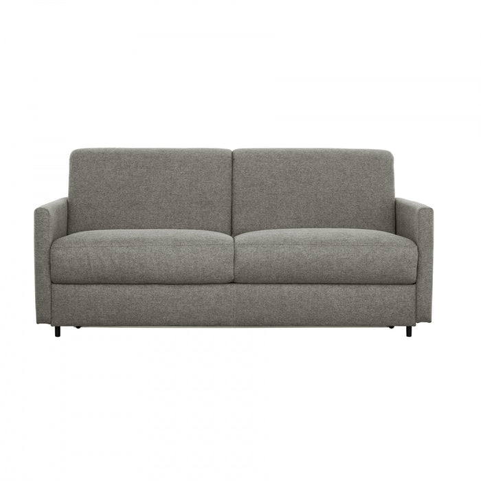 Brix 70 po. Canape-lit euro en tissu texture avec matelas mousse memoire - Pierre