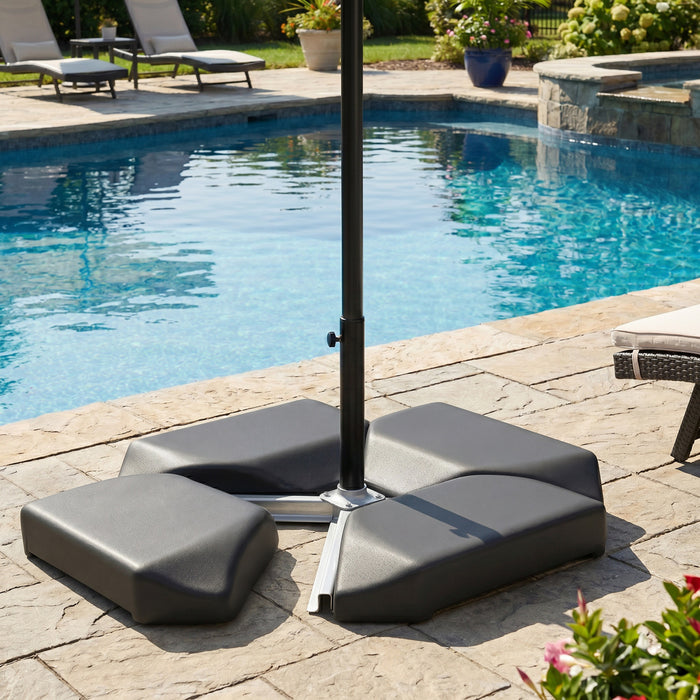 Outsunny Lot de 4 Poids pour Base de Parasol Deporte