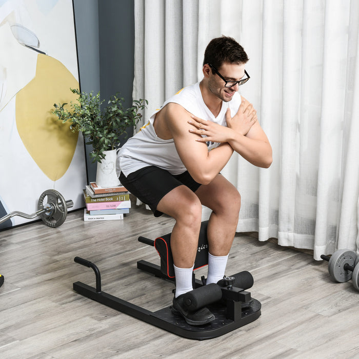 Soozier Machine A Squat Multifonction Reglable Squat Jambe Exerciseur Pompe Abbo Musculation Maison Gym Workout Noir
