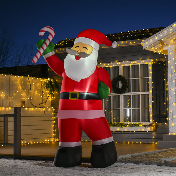 Homcom Pere Noel Gonflable Rouge