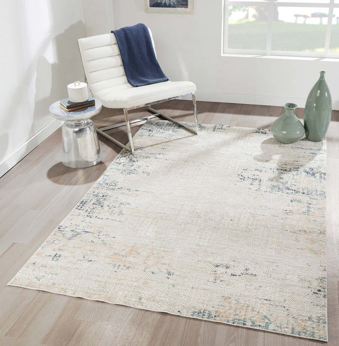 Tapis Traditionnel Amber 5'1\" x 7'7\" en Gris