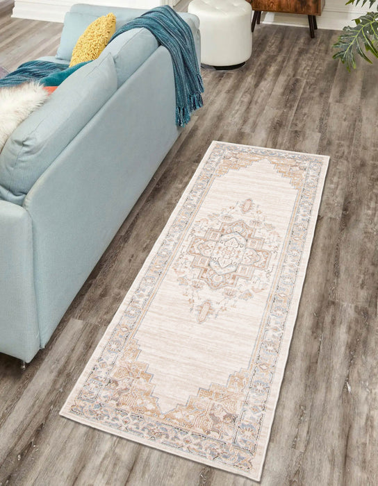 Carpette longue Katie ivoire - 2 pi 8 po x 8 pi 2 po  