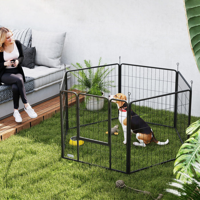 Parc pour chien moyens chiens, 6 panneaux, 31,5\" de hauteur