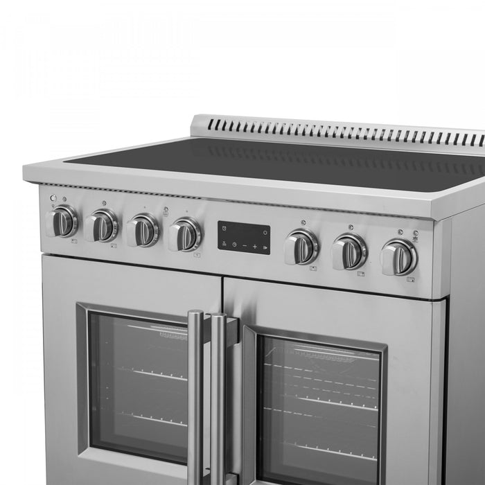Cuisiniere a induction Torino de 36 po avec portes francaises, acier inoxydable – FFSIN0950-36