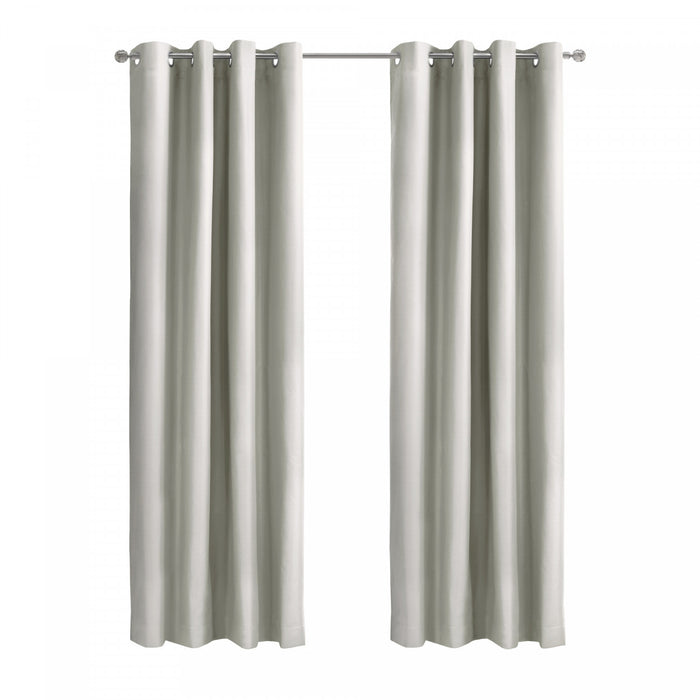 Panneau de rideau coupe-lumière à œillets Alpin blanc de Thermaplus - 52 x 63