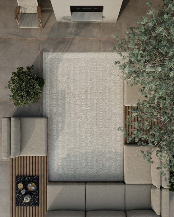 Tapis Transitionnel Maze 6'6\" x 9'0\" en Gris