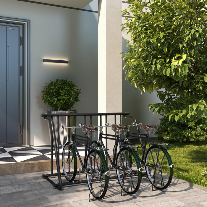 Soozier Support A Velo Simple Face Avec Capacite De 3 Velos, Noir