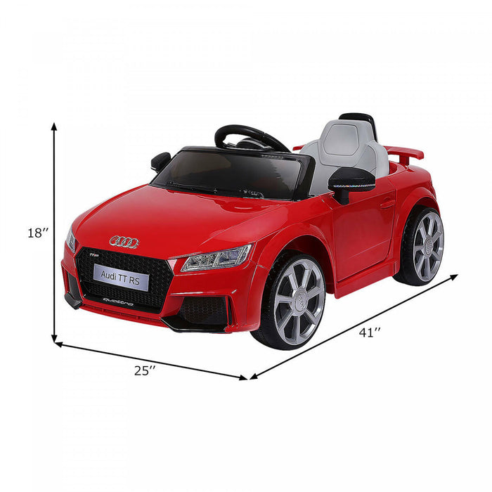 12v Audi Tt Rs Electrique Des Enfants Roulent Sur La Voiture Autorisee Telecommande Mp3