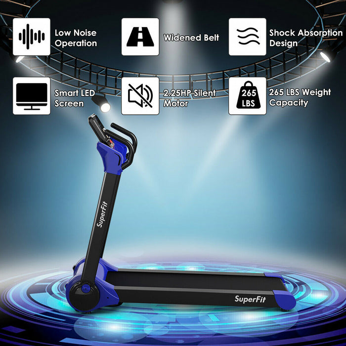 Tapis De Course Pliable 2,25cv Superfit Avec Haut-parleur Bluetooth