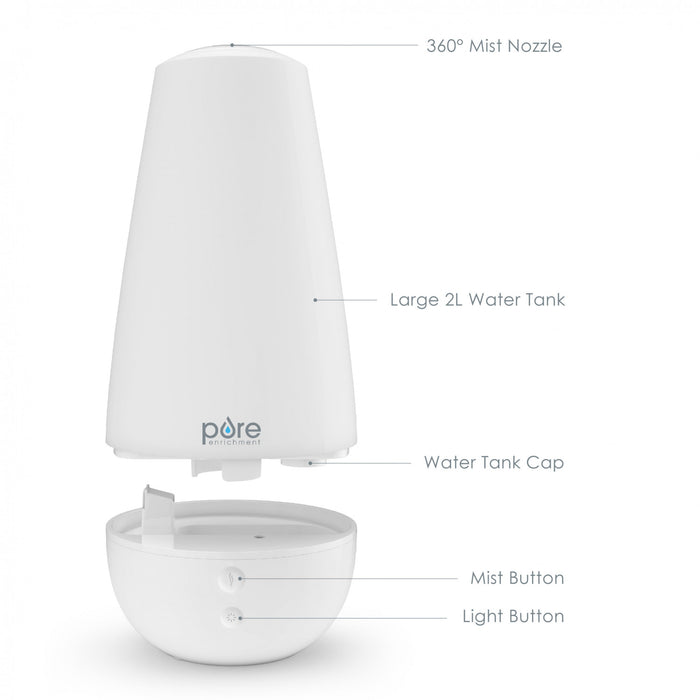 Humidificateur et diffuseur d’huiles essentielles 3 en 1 PureSpa XL