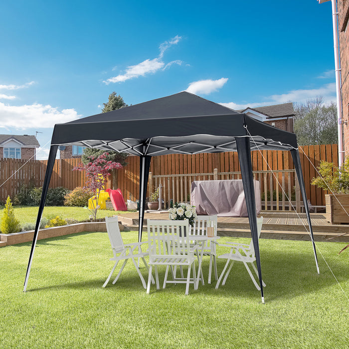 Outsunny Tente D'exterieur Pliable 8' X 8' Avec Sac, Noir