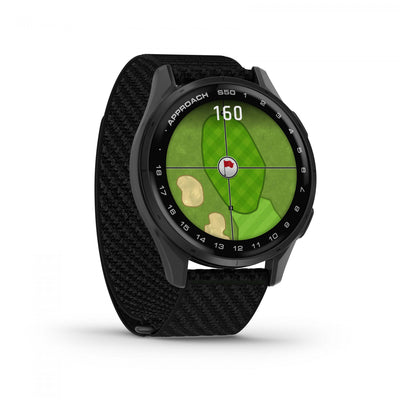 Garmin Approach S50 Amoled Golf Smartwatch - Gps, 43,000 Preloaded Courses | Slate Aluminum Bezel Wi|Montre Connectee De Golf Garmin Approach S50 Amoled - Gps, 43 000 Parcours Precharges | Lunette En A
