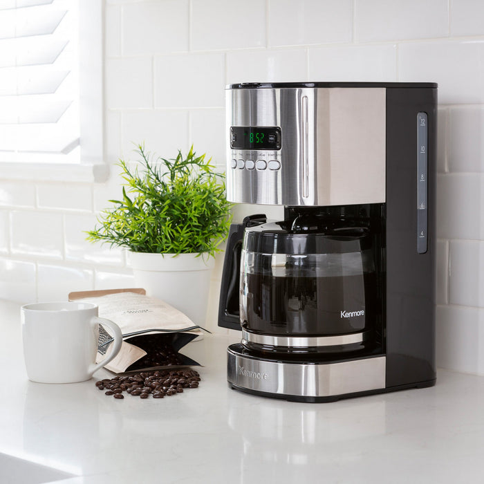 Cafetière programmable Kenmore de 12 tasses, noire - KKCM12B