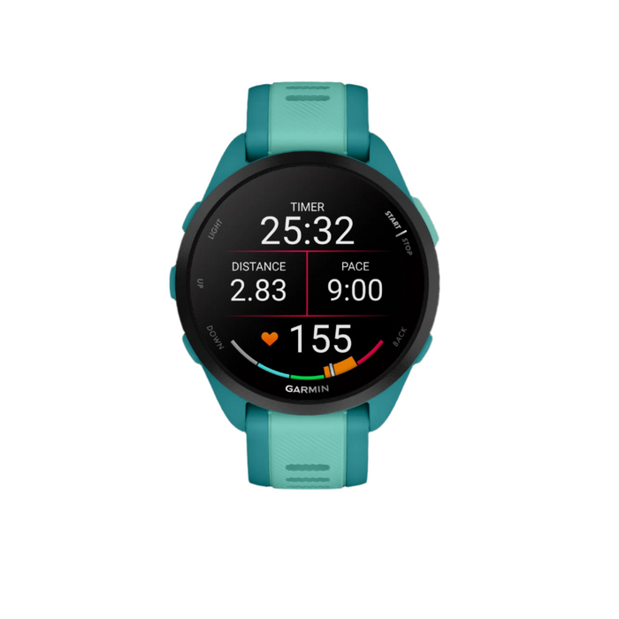 Garmin Forerunner® 165 Montre Gps Intelligente - Suivi De La Sante Avec Ecran Amoled - Turquoise/aqua