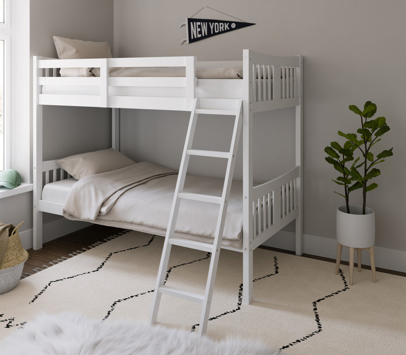 Lit superpose Storkcraft Caribou simple sur simple – Blanc
