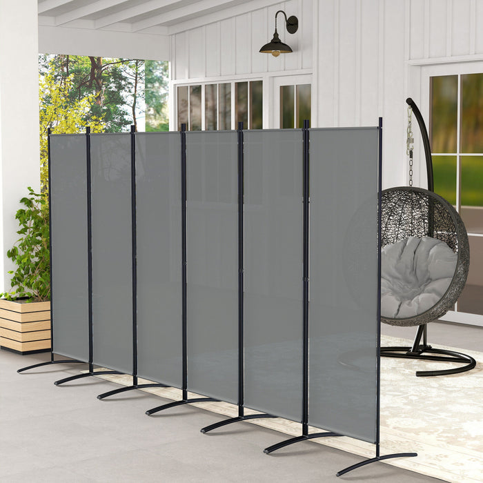 Outsunny Paravent Exterieur 6 Panneaux avec Protection UV30+