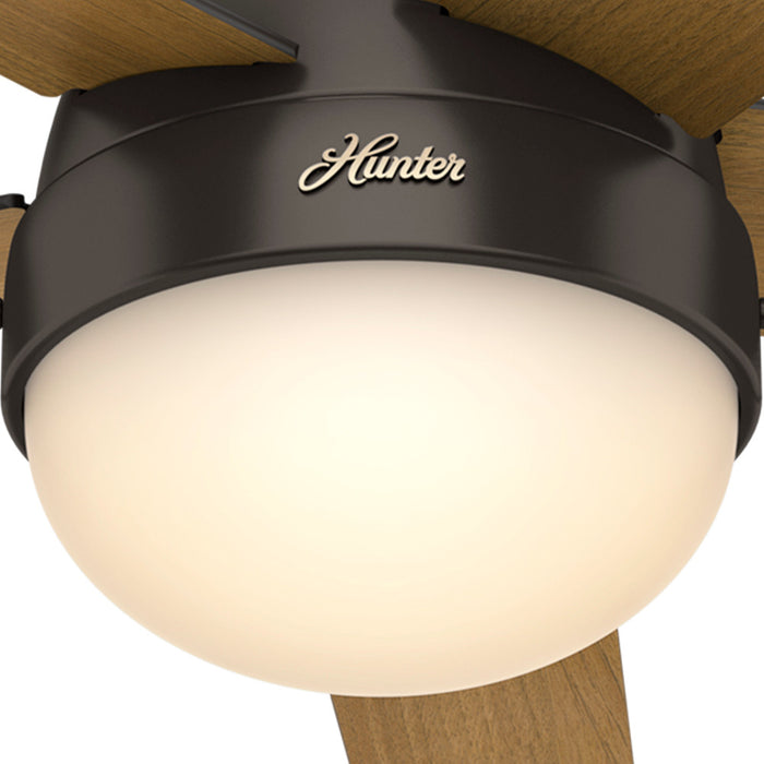 Ventilateur de plafond à profil bas Anslee avec luminaire - Bronze