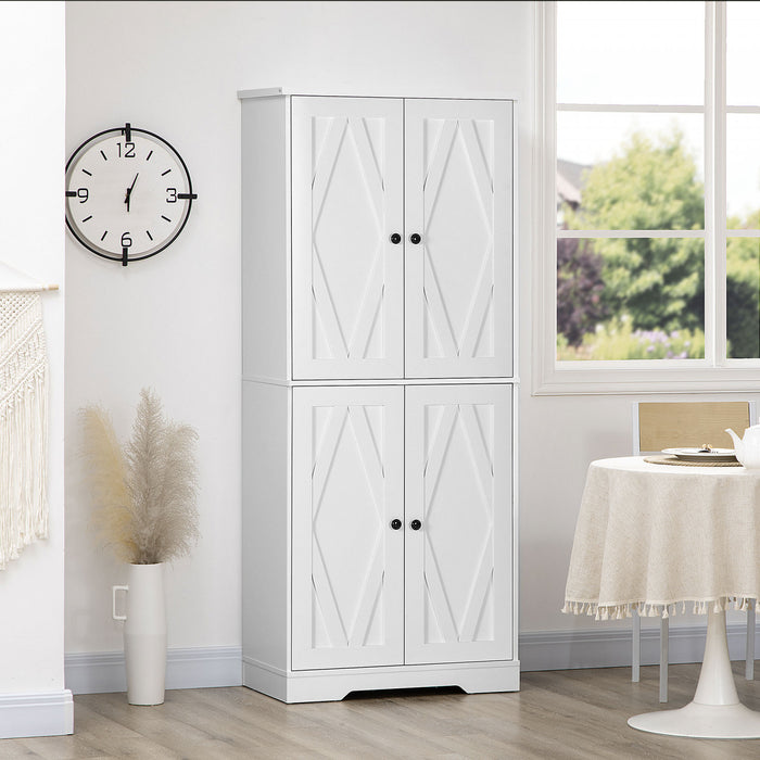 HOMCOM Armoire de rangement, garde-manger de cuisine de 71 po