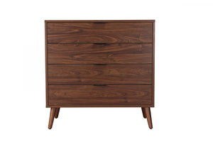 Commode Flashby Avec 4 Tiroirs - Faux Noyer