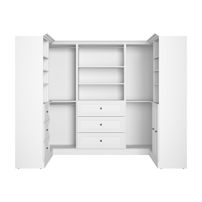 Organisateur de pièce-penderie en forme de U Versatile de Bestar de 108 po (L) - blanc