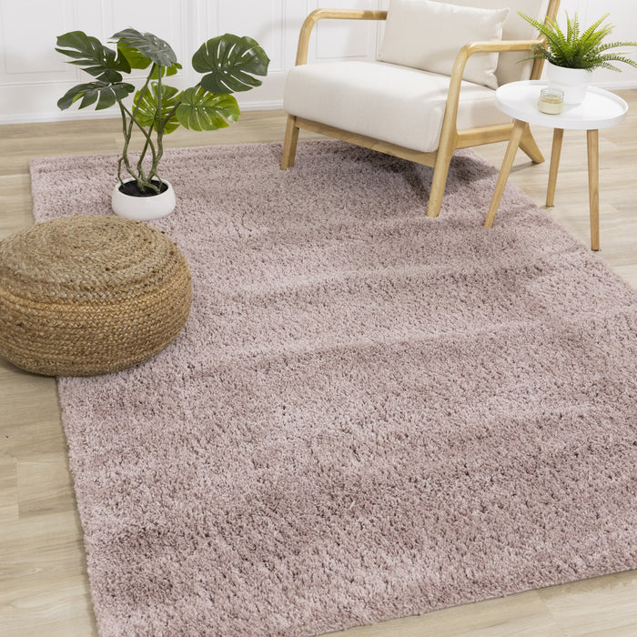 Tapis Taylor a poils longs confort rose, 7'10\" x 10'6\"