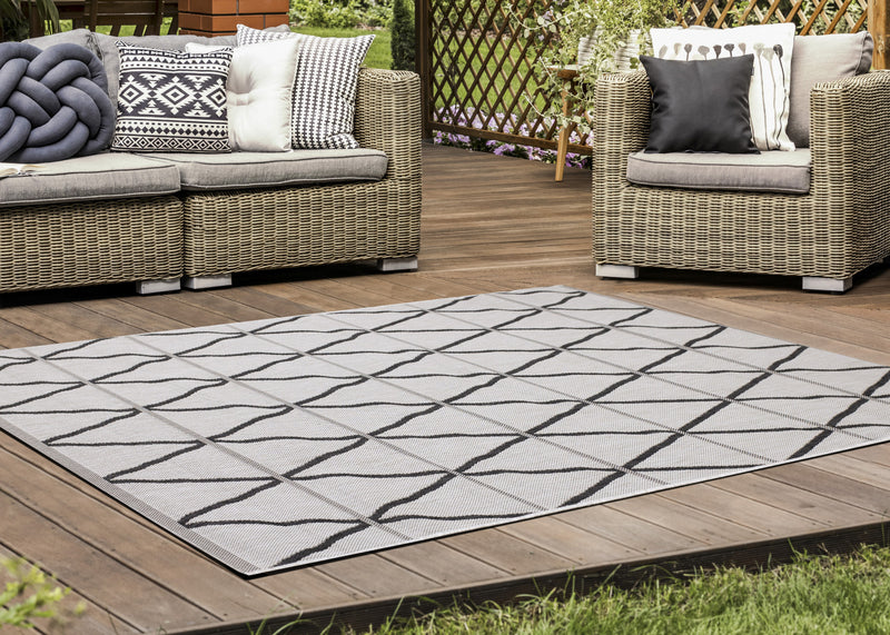 Carpette Jackson à motif de diamants pour l’intérieur et l'extérieur - 7 pi 10 po x 10 pi 6 po