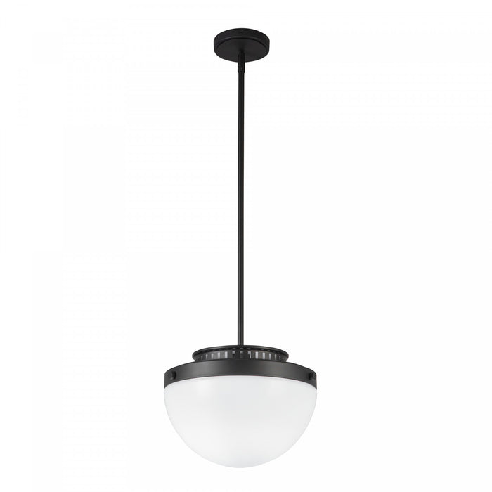 Suspension A 1 lampe Dahlia De 12 po, Noire