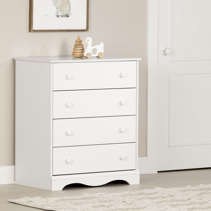 Angel Commode 4 Tiroirs - Blanc Solide