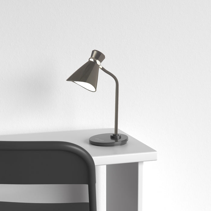 Lampe de table de Dainolite avec fini noir et ampoule à DEL de 6 W