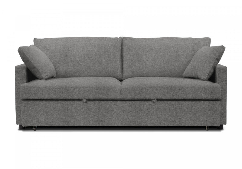 Canape Lit Convertible, 78\" Longueur, Tissu Gris Clair, Contemporain, Moderne