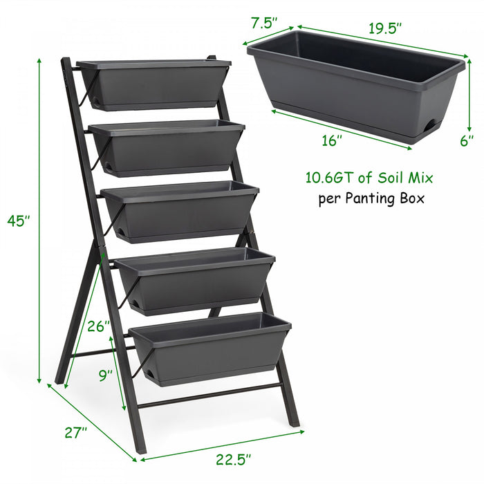 Potager Vertical A 5 Niveaux Costway
