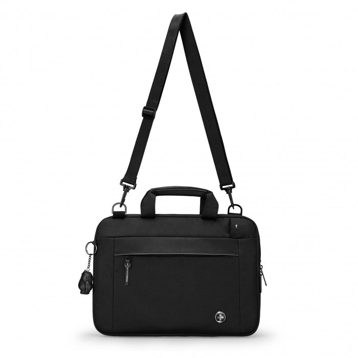 Housse pour ordinateur portable Swissdigital Bolligen 16\" – Chargement USB, resistant a l'eau, systeme Add-A-Bag, protection rembourree, voyage