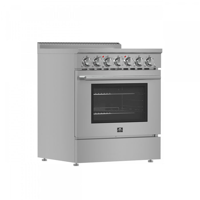 Cuisiniere electrique en acier inoxydable Paolo 30 po, 4,38 pi³ - FFSEL6011-30WHT