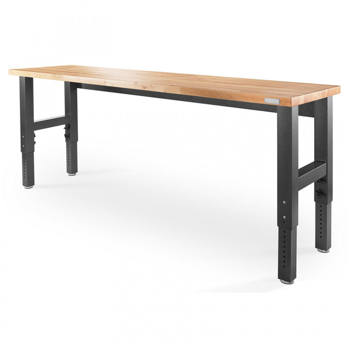 Établi de 8 pi à hauteur réglable en bois franc de Gladiator - granite martelé