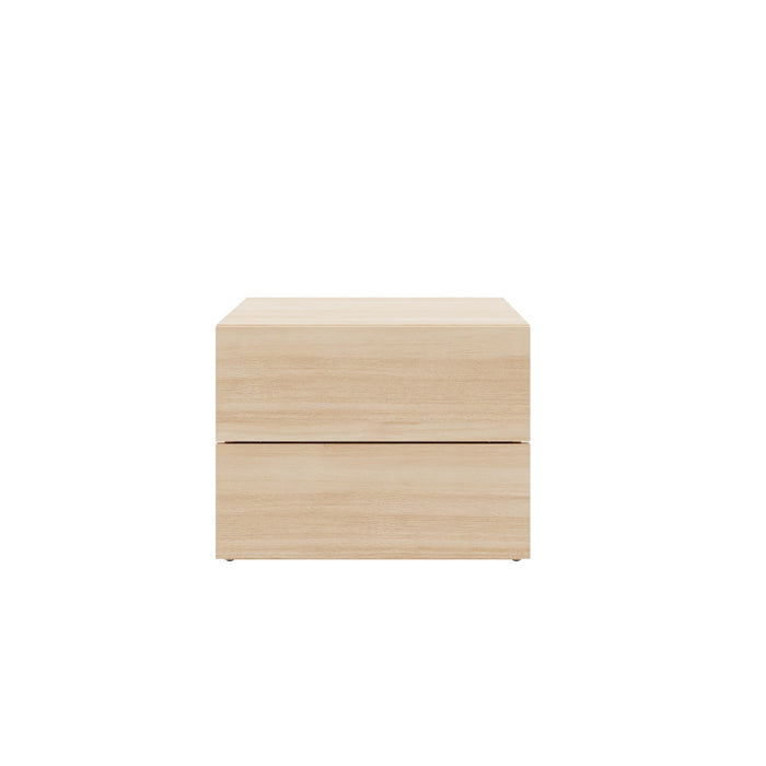Table de nuit James Nordika à 2 tiroirs - chêne blond naturel