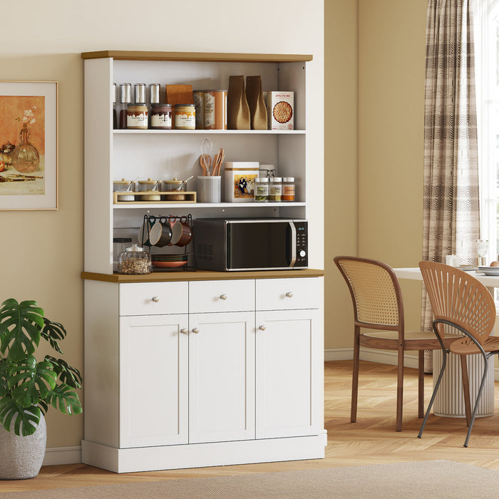 HOMCOM Buffet de cuisine avec tiroirs et armoires de rangement
