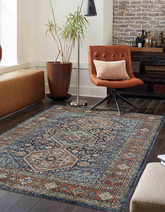 Tapis Traditionnel Alicia 9'3\" x 11'10\" en Bleu