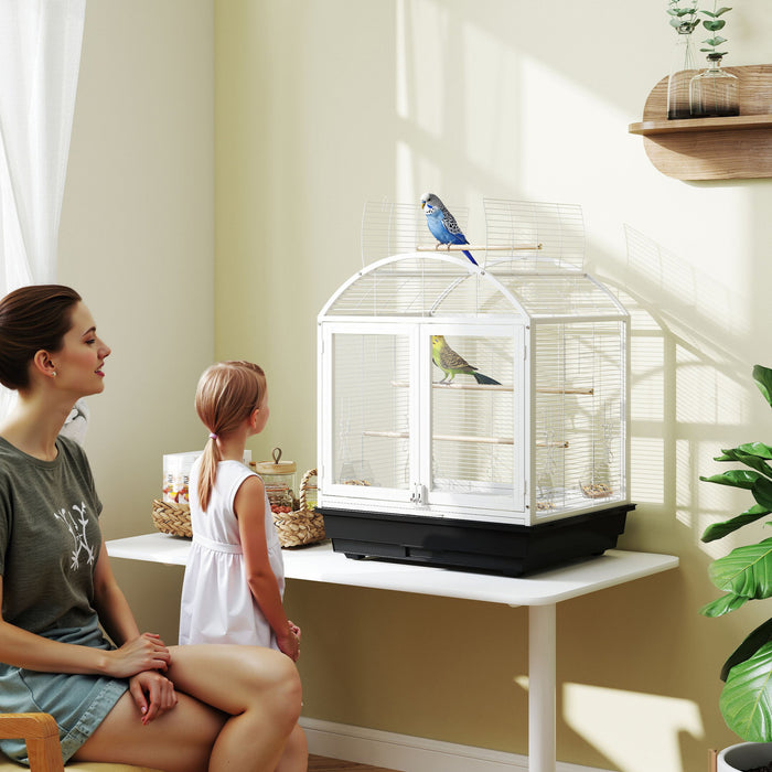 Cage A Oiseaux A Toit Ouvert De 30 Po Avec Support Roulant