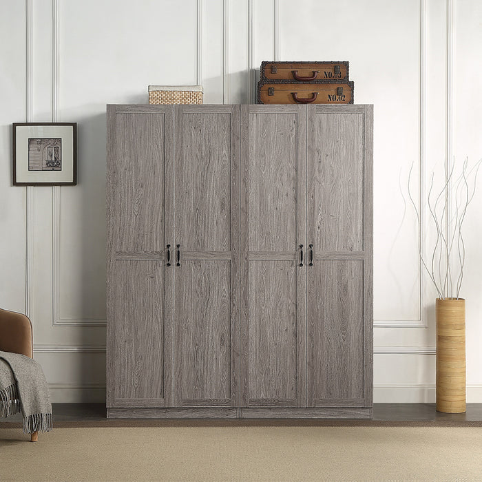 Armoire moderne Hopkins 2 pieces en gris