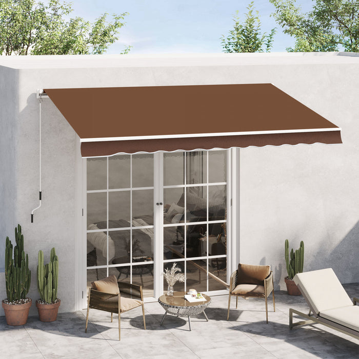 Outsunny Store Retractable Manuel Abri Solaire Cafe