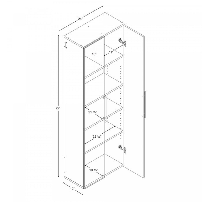 Hangups Armoire De Rangement De Garage A 4 Tablettes – Gris Clair