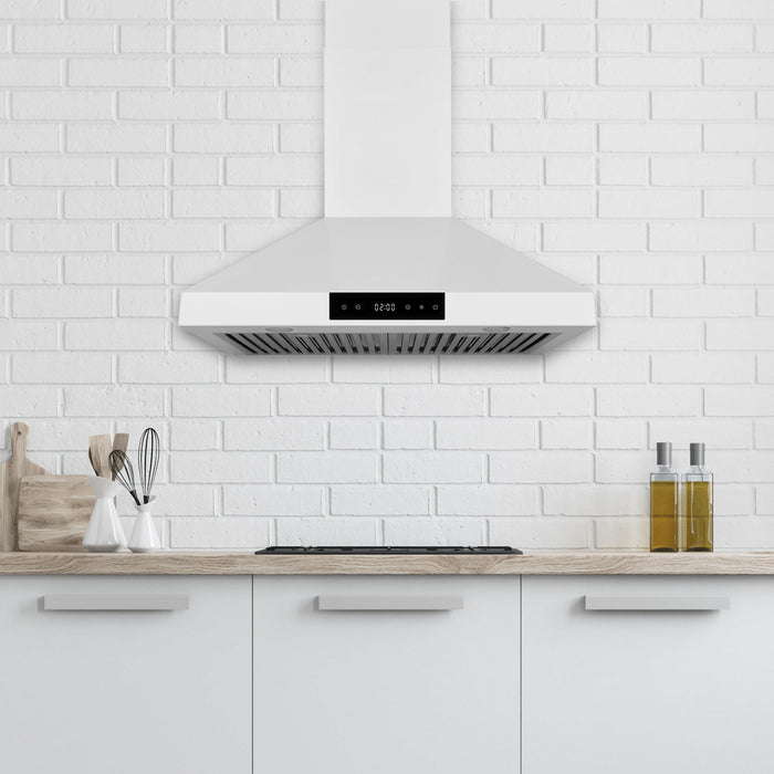  Chef 30-in Convertible Matte White Wall-Mounted Range Hood