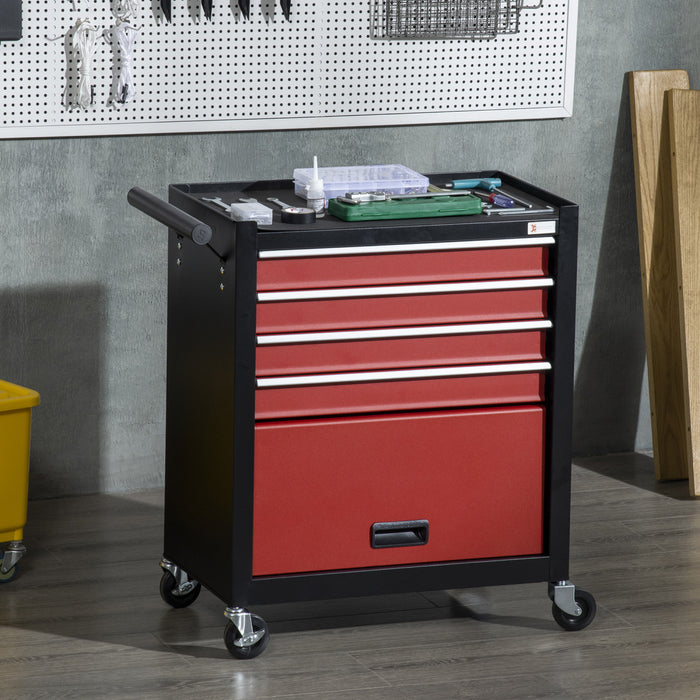 Durhand Coffre A Outils A 4 Tiroirs Organisateur D'outils A 4 Roues