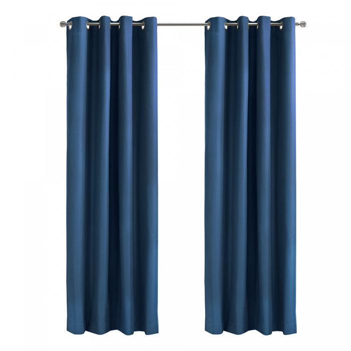 Panneau de rideau coupe-lumière à œillets Alpin bleu marine de Thermaplus - 52 x 84