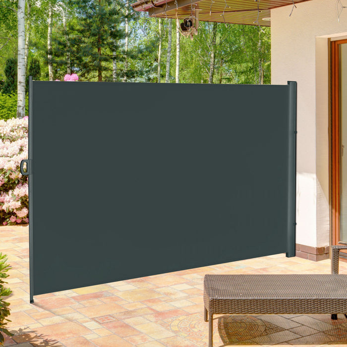 Outsunny Ecran De Confidentialite Pliant Pour Auvent Lateral 118\"x79\" Gris