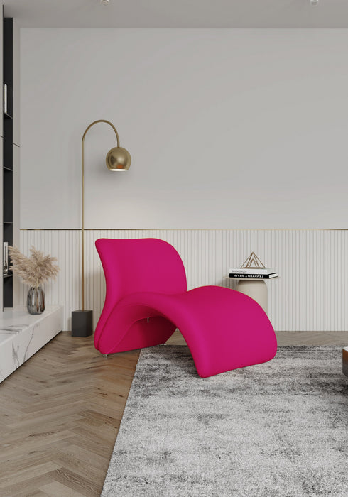 Fauteuil d’appoint moderne en laine melangee Rosebud, fuchsia – Lot de 2