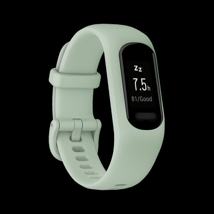 Garmin Vivosmart® 5 Montre Connectee Gps - Suivi D'activite Avec Boitier Noir Et Bracelet En Silicone Menthe Fraiche