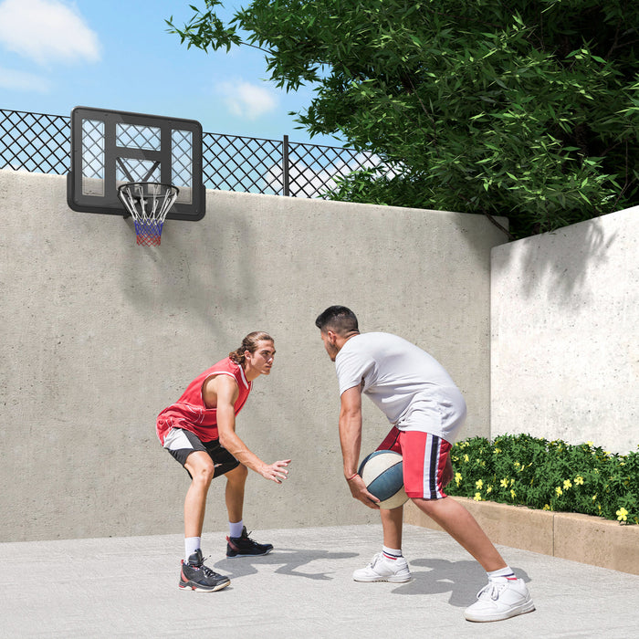 Soozier Panier de basket mural avec panneau arriere incassable de 43 po